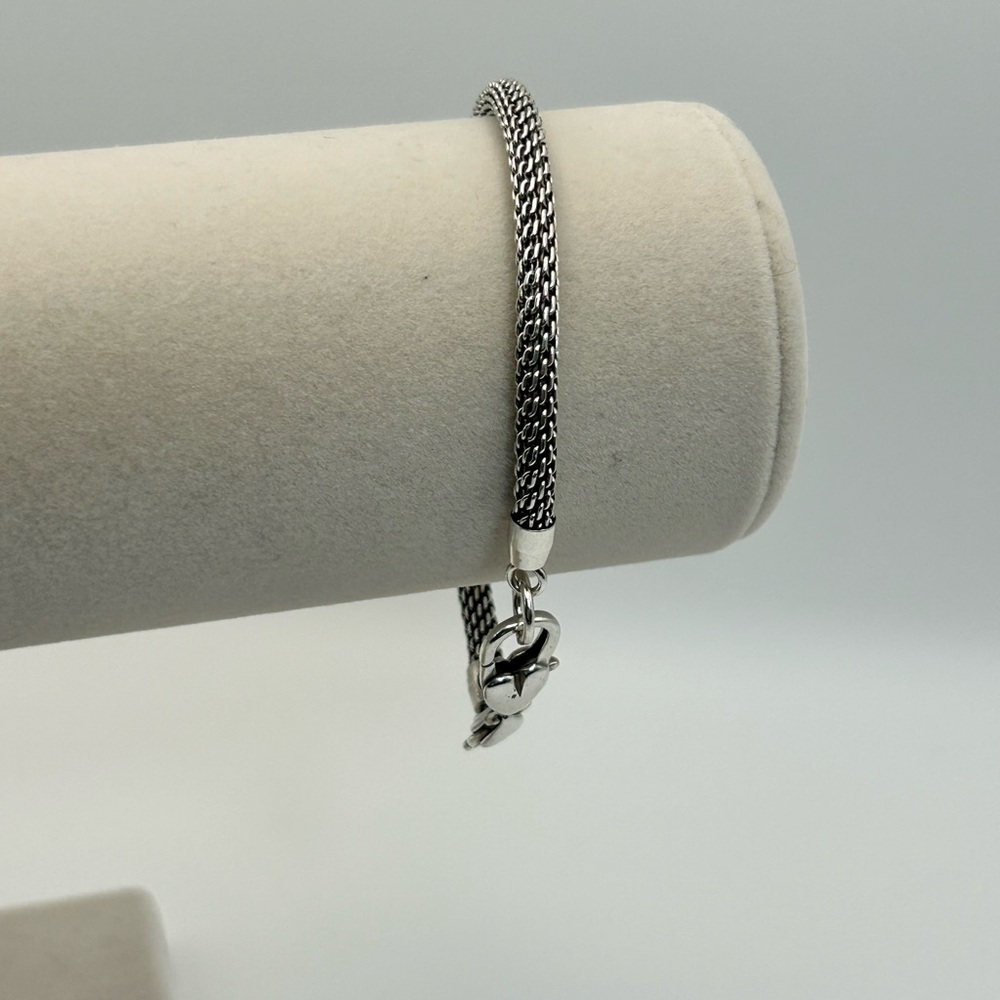 Brighton Beverly Glam Bracelet Add Charms J3960B Silver Plated Mesh 8" - Picture 3 of 11